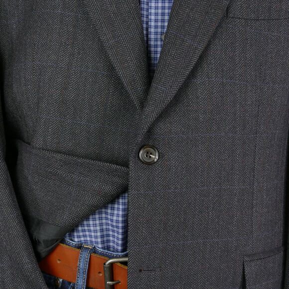 Ralph Lauren Charcoal Herringbone Blazer - Picture 5 of 16